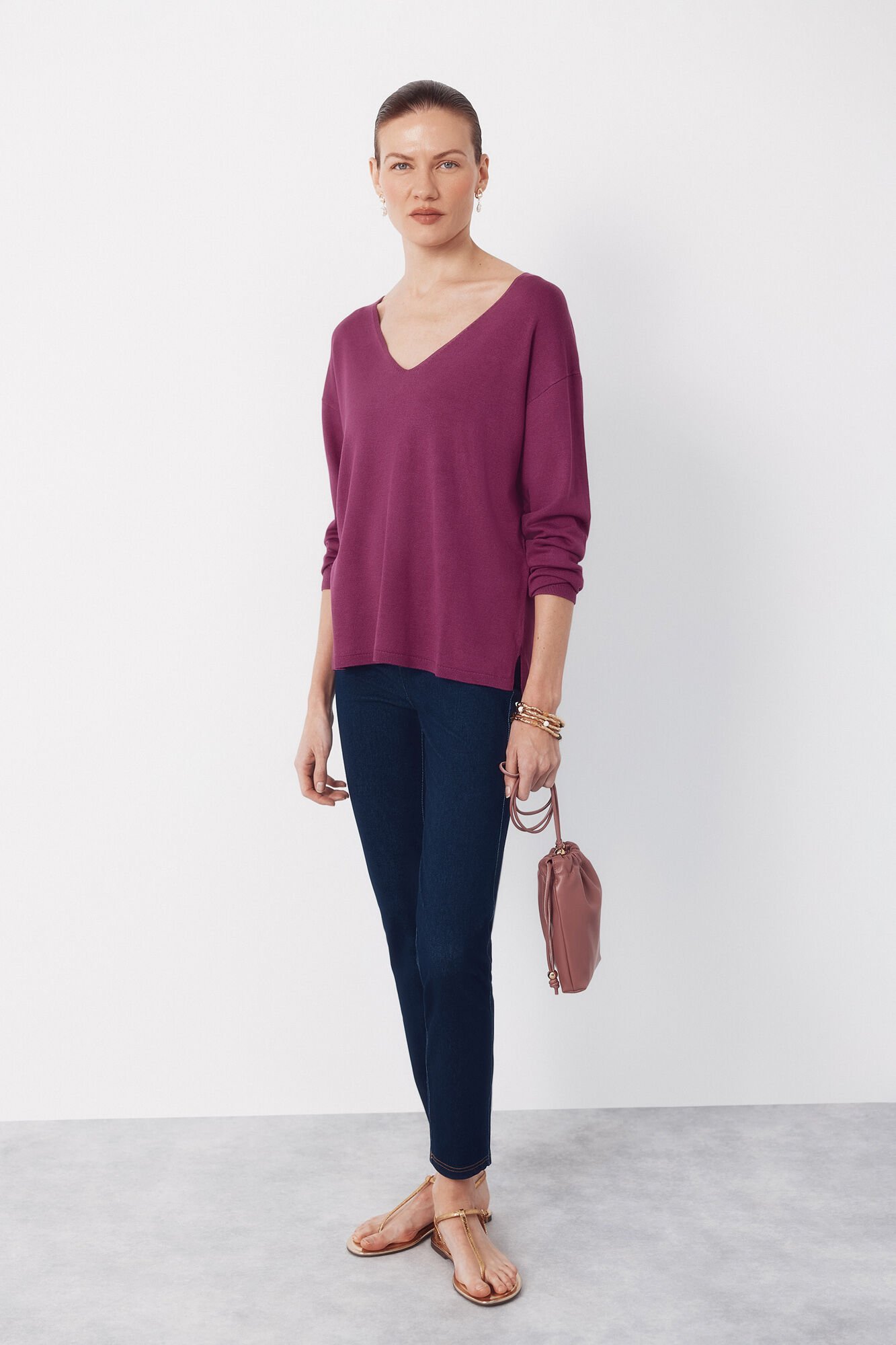 Cortefiel Jersey-knit denim legging