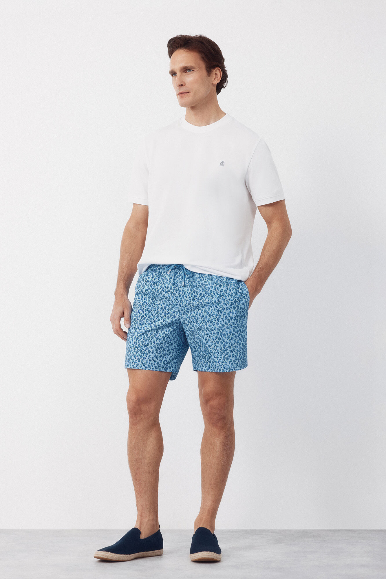 Cortefiel Printed small algae swimwear
