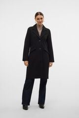 Vero Moda Sobretudo comprido com aba Preto