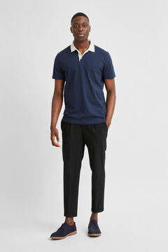 Cortefiel Short-sleeved polo shirt Navy