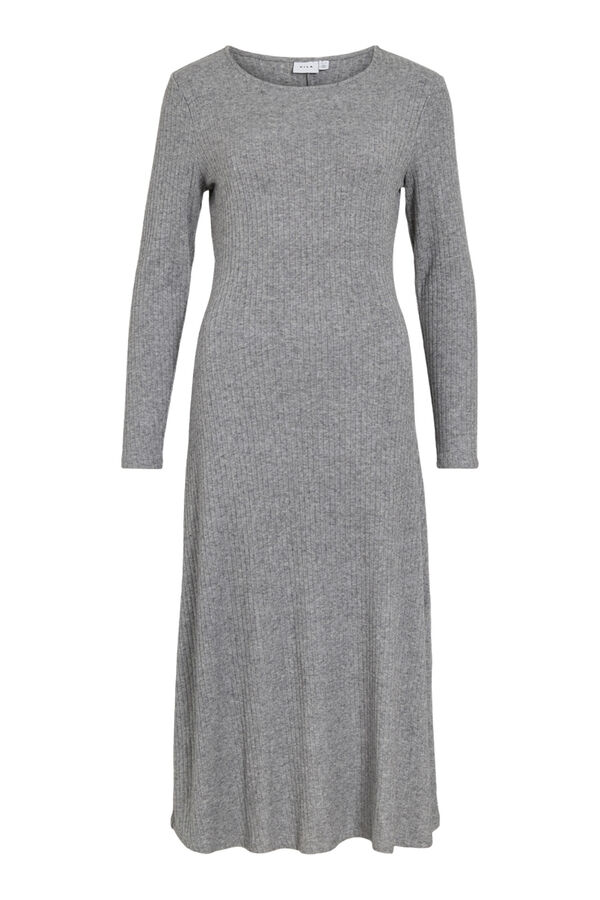 Vila Vestido midi de viscose Cinzento