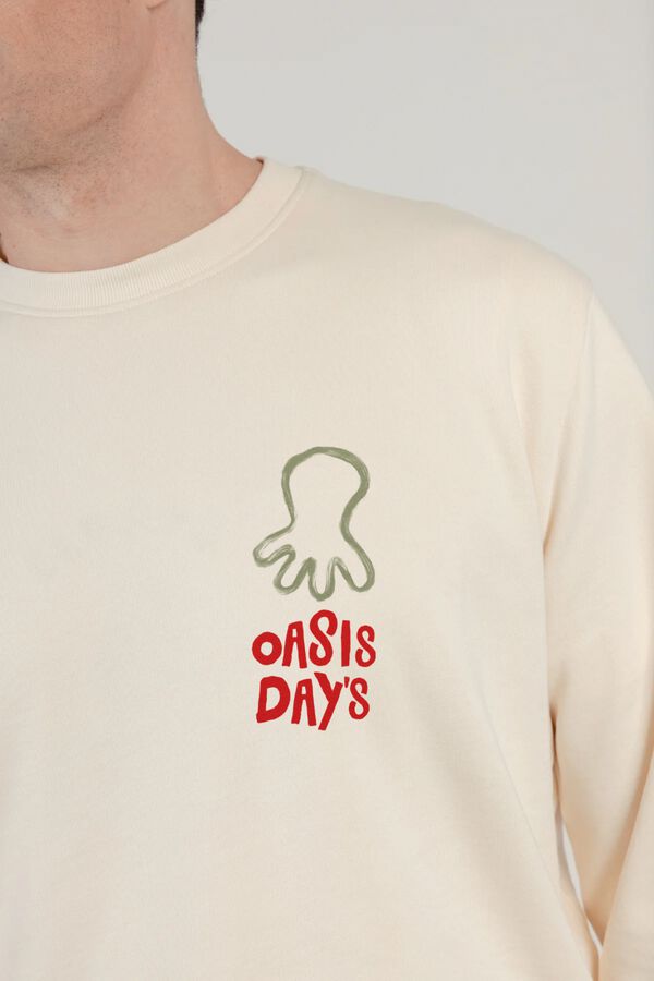 elPulpo Sweatshirt gola caixa Ecru