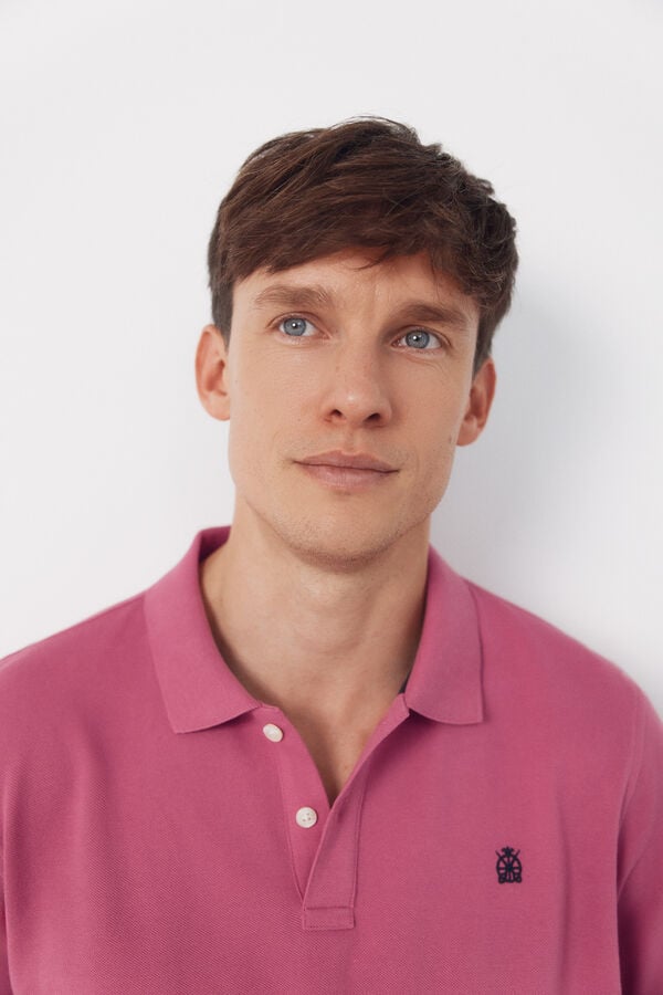 Cortefiel Basic piqué polo shirt Pink
