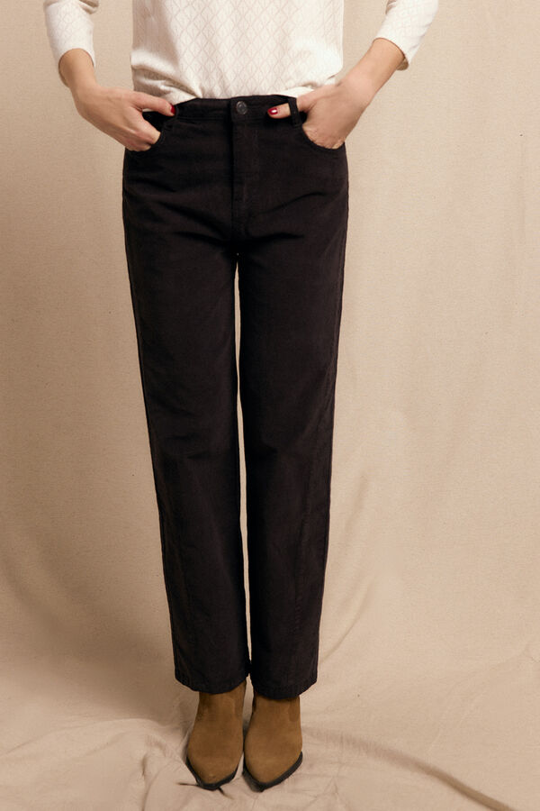 Slowlove Calças de veludo cotelê Castanho