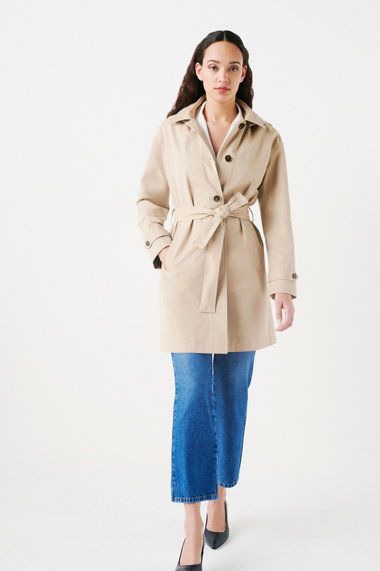 Trench Gabardine Womens Trench Coats Cortefiel