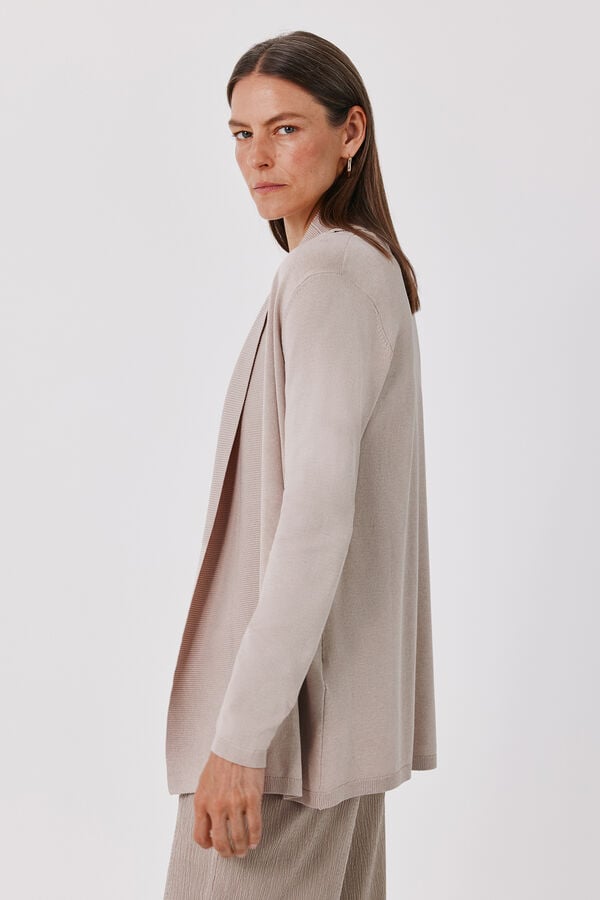 Cortefiel Shawl collar jacket Beige