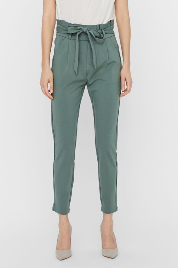 Cortefiel Paperbag trousers Green