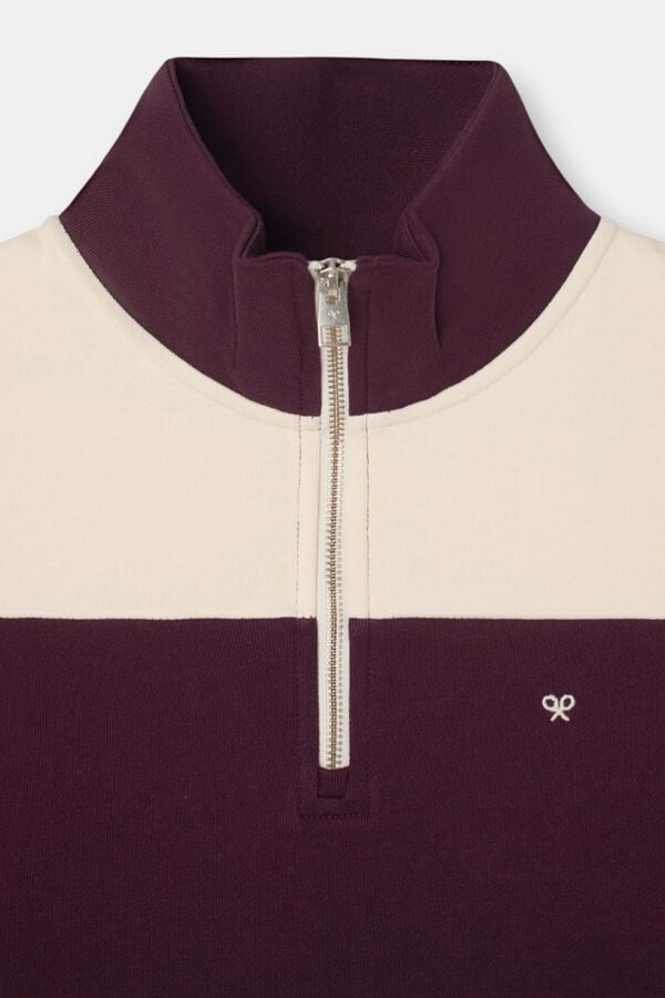 Silbon Sweatshirt meio fecho riscas largas Granada