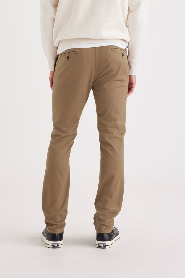 Cortefiel Calça Chino Original para homem Skinny Fit Castanho