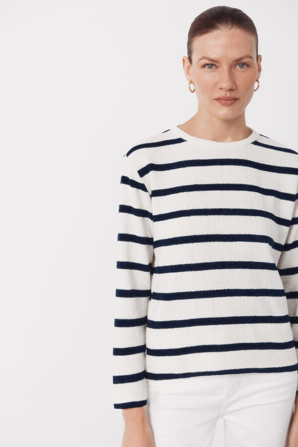 Cortefiel Chenille t-shirt Blue