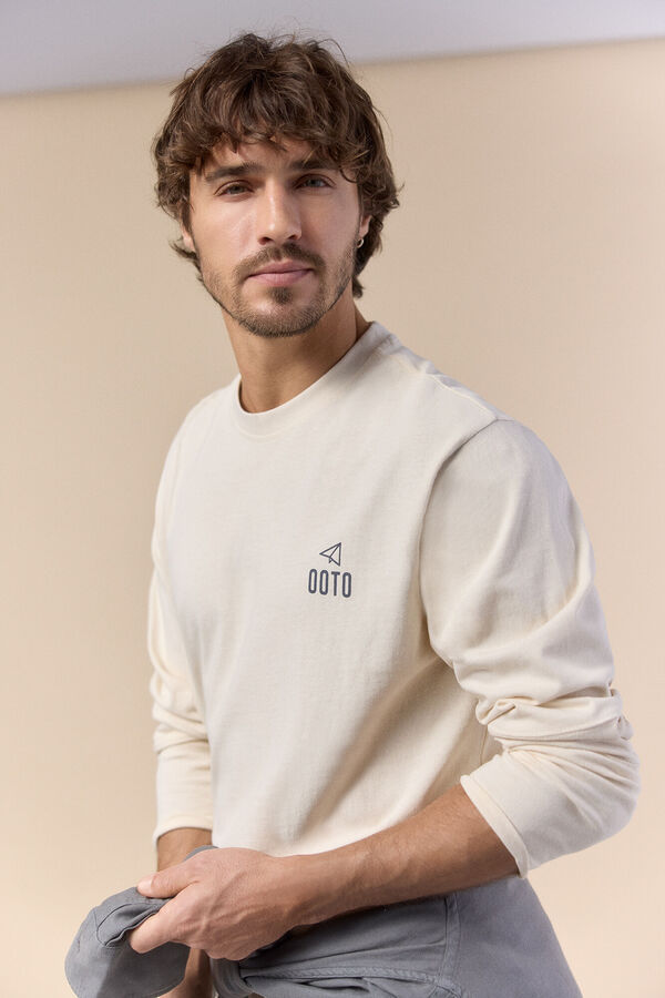 OOTO Long sleeve basic T-shirt Beige