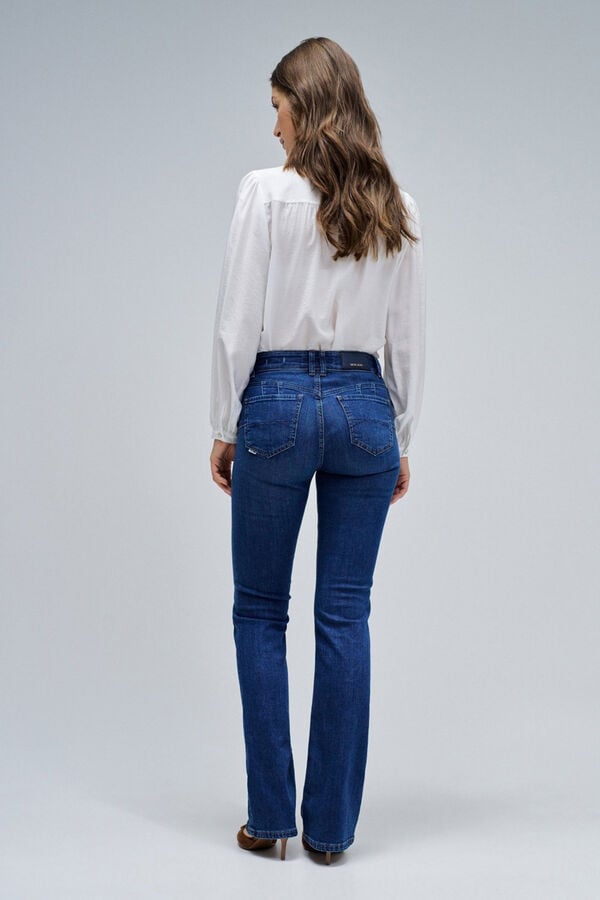 Salsa Jeans Calça jeans bootcut push up Destiny Azul