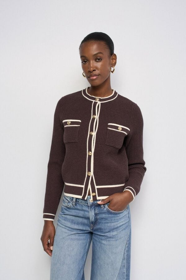 Salsa Jeans Buttoned cardigan Dark brown