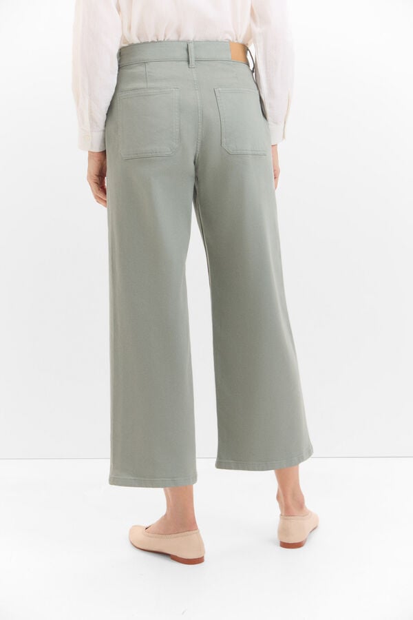 Cortefiel Marine Pockets Trousers Green