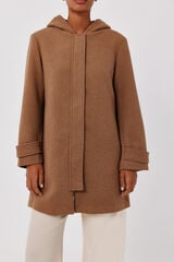 Cortefiel Jacket zip fastening hood Beige