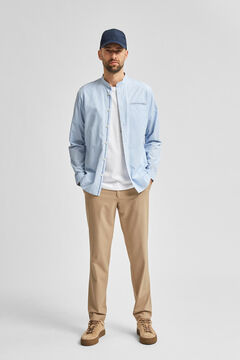 Cortefiel Organic mandarin shirt Royal blue
