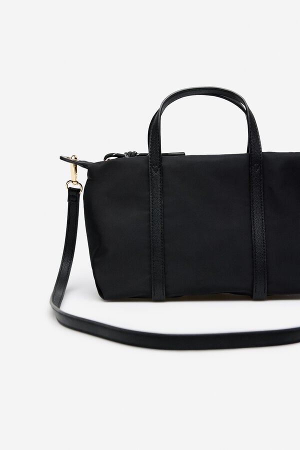 Cortefiel Basic nylon bag Black