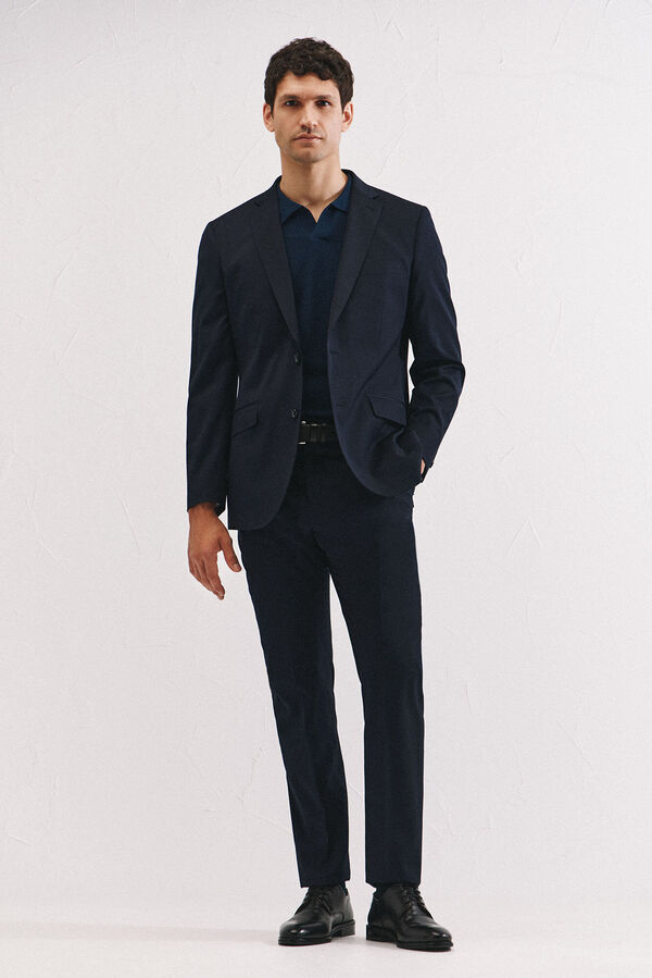 Cortefiel Plain coolmax blazer Navy