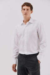 Cortefiel Easy-iron twill dress shirt White