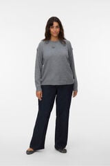 Vero Moda Curve Curve round neck jersey-knit jumper Grey