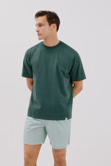Cortefiel Basic T-shirt Green