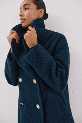Cortefiel Short soft fabric coat Navy