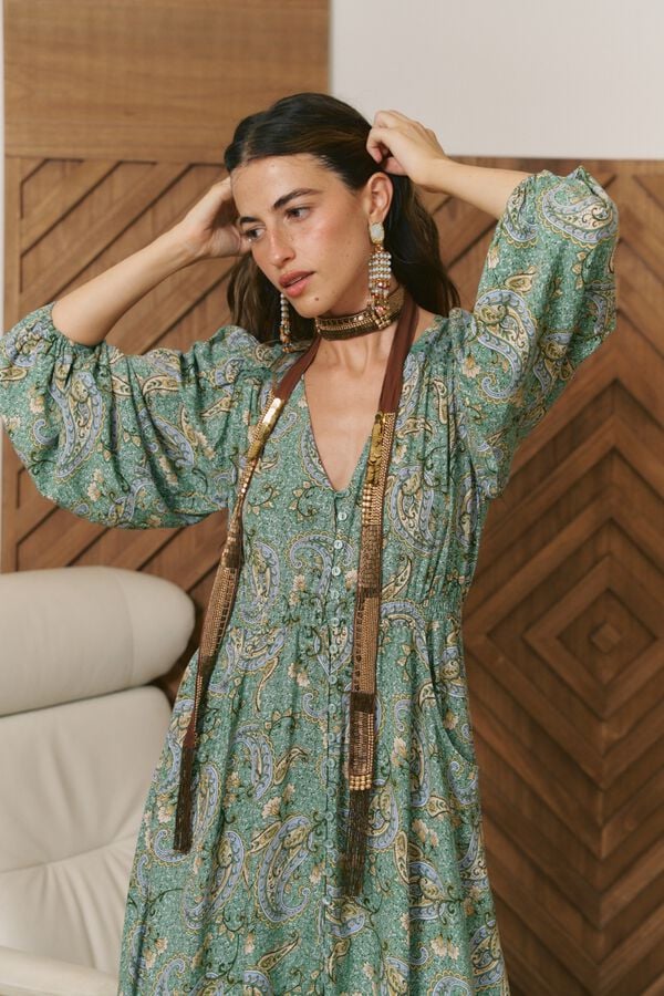 Jaase Vestido maxi Carmen Verde