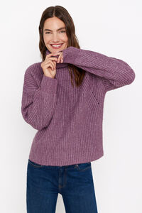 Cortefiel Metallic yarn jumper Lilac