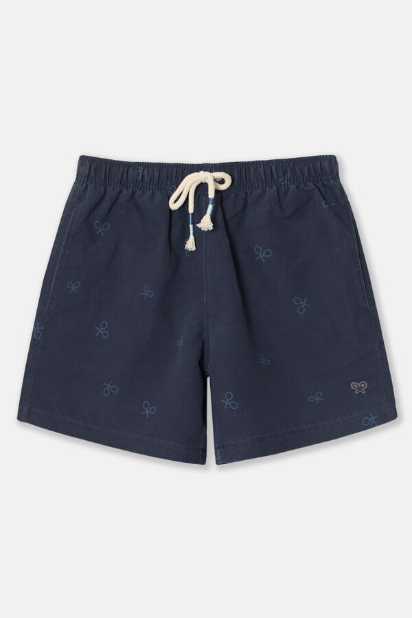 Cortefiel Multi-racket swim shorts Navy