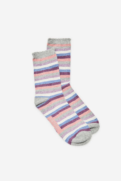 Cortefiel multicoloured striped long socks Multicolour