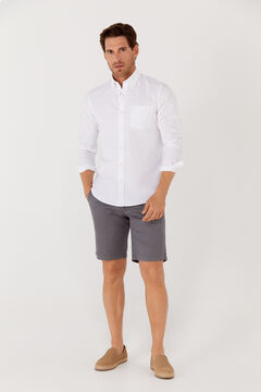 Cortefiel Micro-print Bermuda shorts Gray