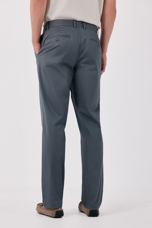 Cortefiel Print regular chinos Dark grey