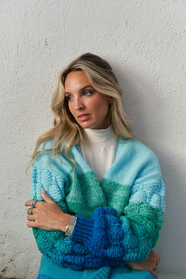 Jaase C&aacute;rdigan de punto Serenity Turquesa