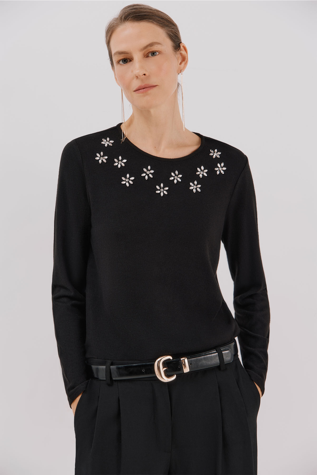 Cortefiel Rhinestone detail t-shirt