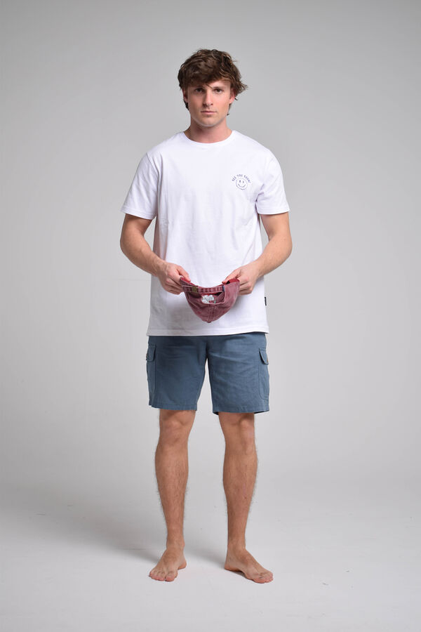 Cloking Bermuda Linho Cargo Azul