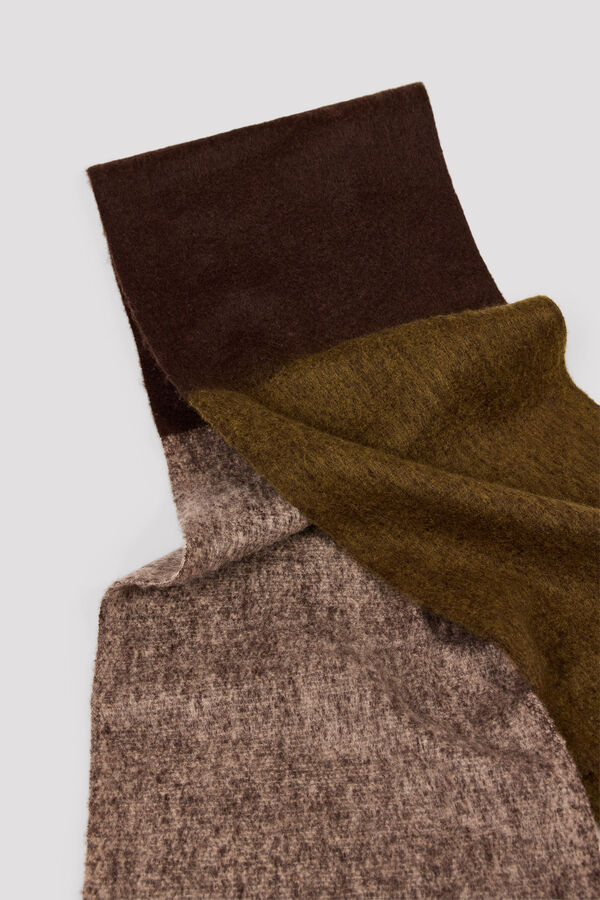 Cortefiel Striped scarf Printed brown