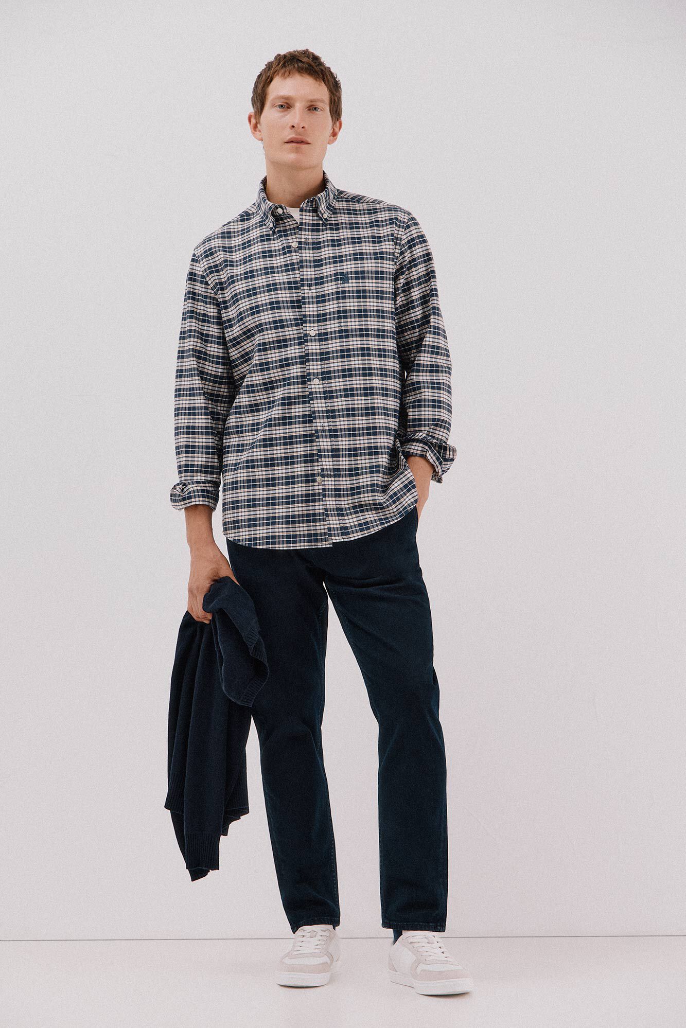 Cortefiel Plaid oxford shirt