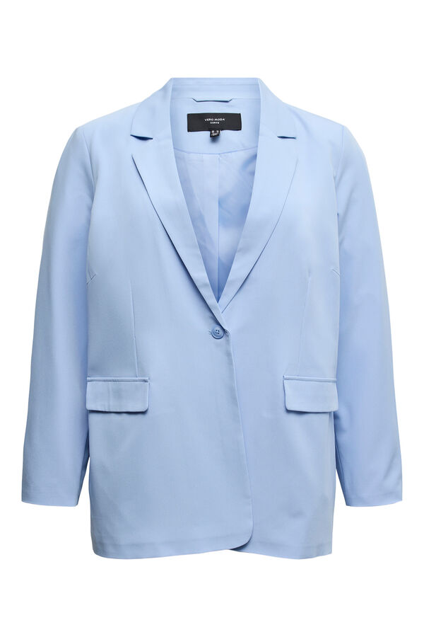 Vero Moda Curve Long sleeve plus size blazer Blue