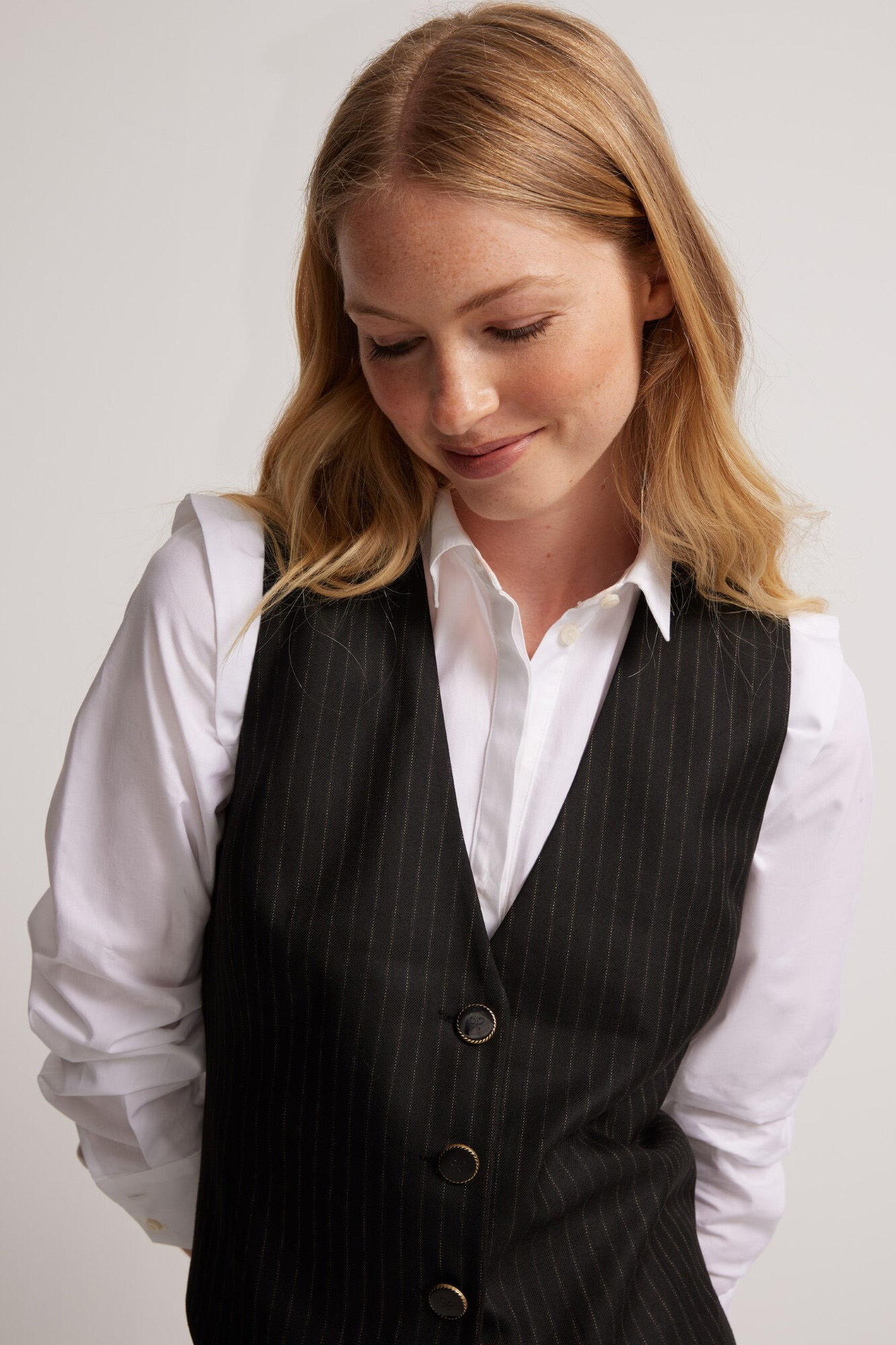 Pinstripe vest Women s vests Cortefiel
