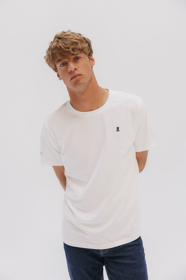 elPulpo T-shirt com logo bordado Branco