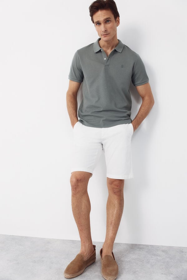 Cortefiel Polo shirt link structure Kaki