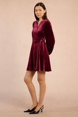 Molly Bracken Vestido curto de manga de manga comprida Vermelho