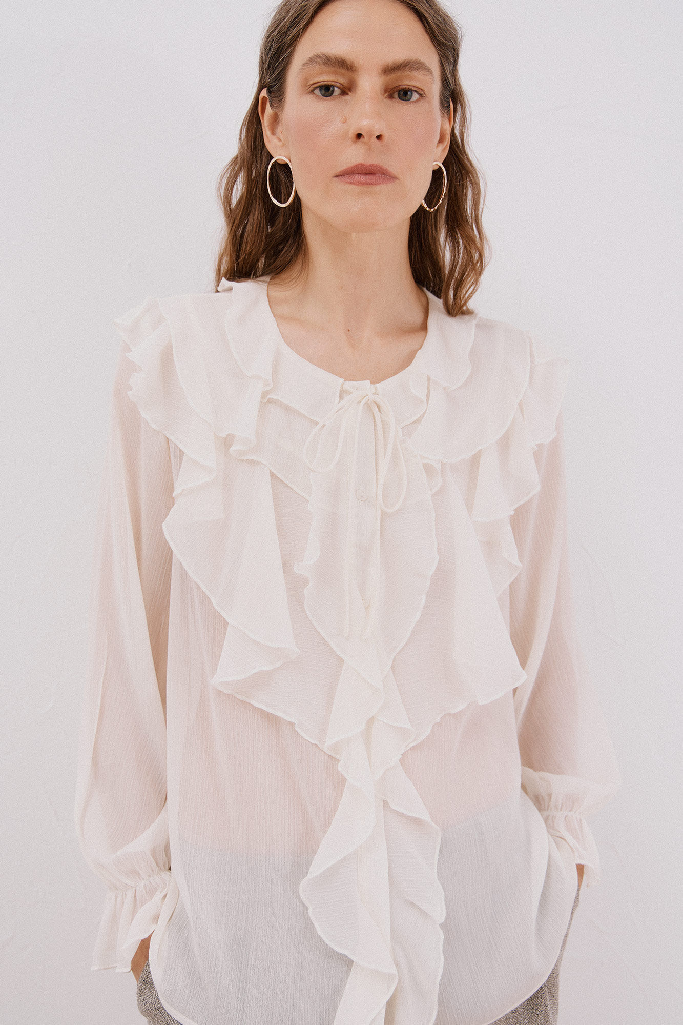 Cortefiel Flounced front blouse