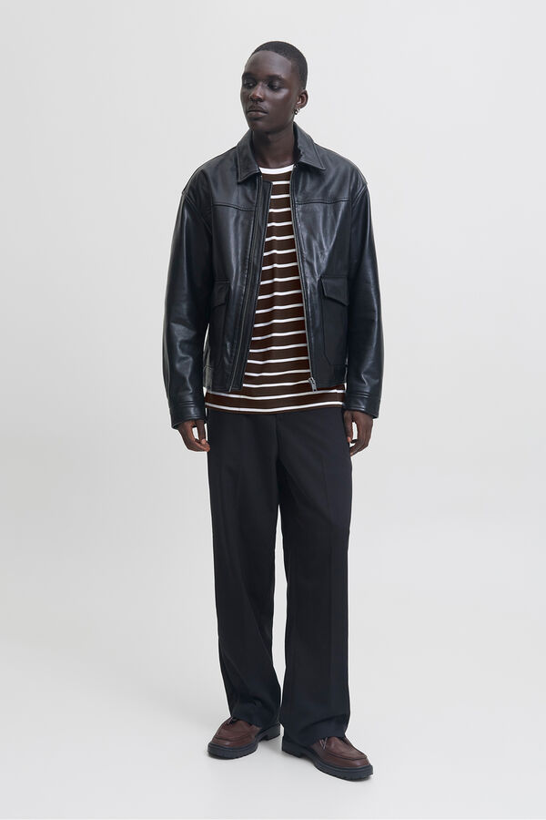 Jack & Jones Striped T-shirt Dark brown