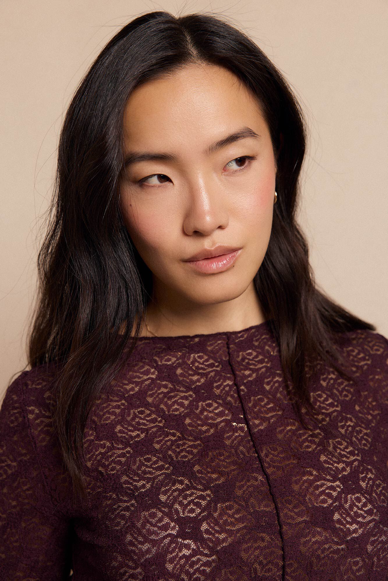 Slowlove Top de renda assim&eacute;trico