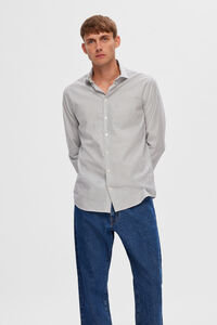 Cortefiel Shirt with cut-away neckline Grey