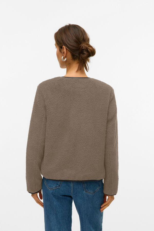 Vero Moda Casaco curta de borrego Castanho