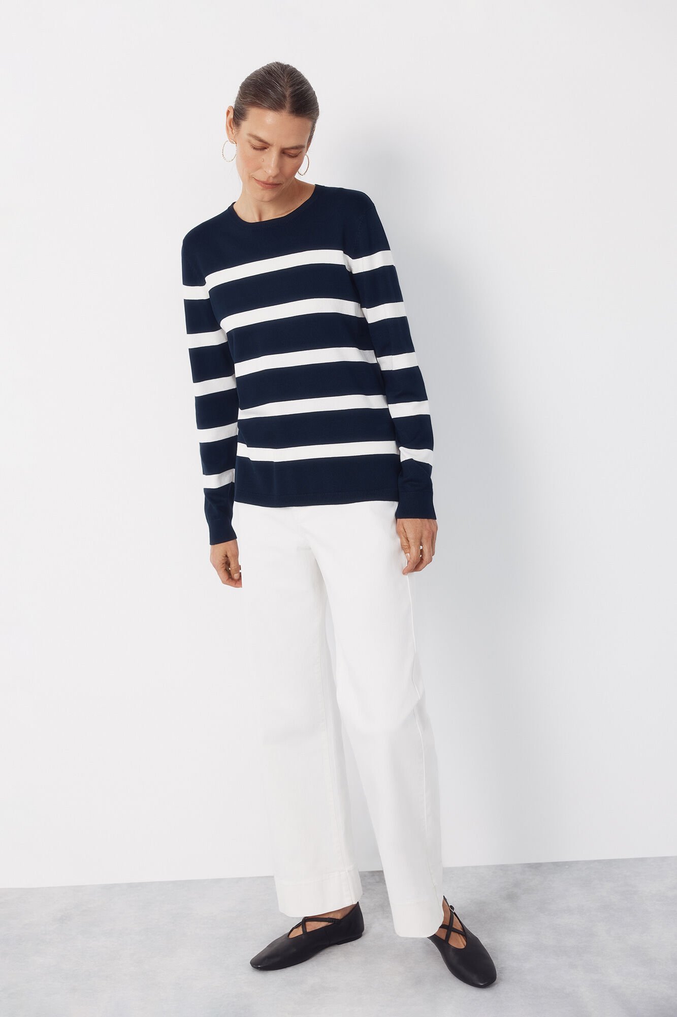 Cortefiel Striped jersey-knit jumper