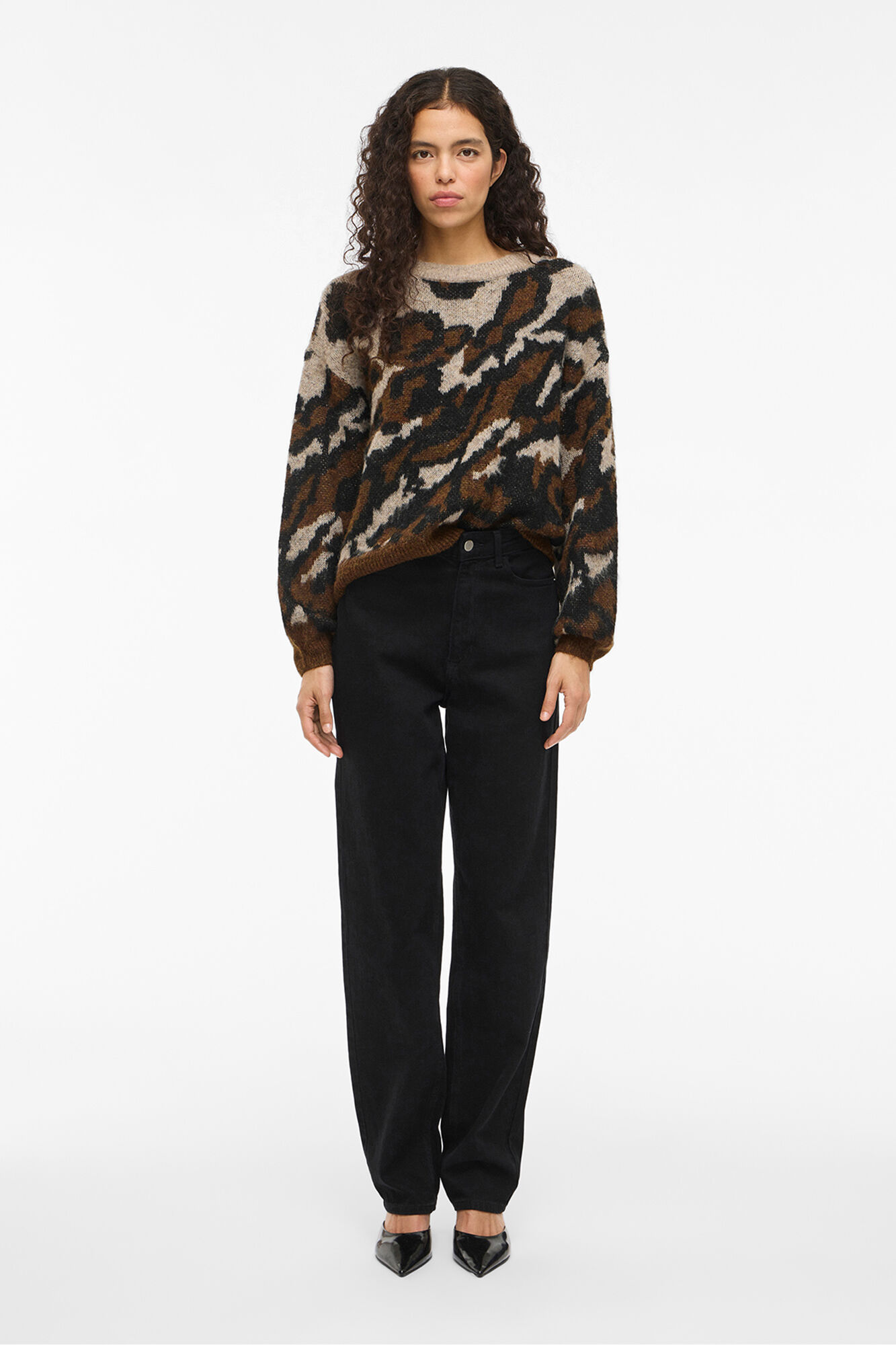 Vila Camisola de malha jacquard com l&atilde;