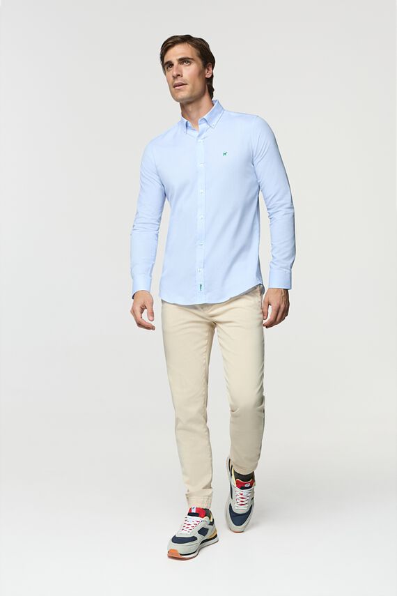 Camisa Palm Beach de Cuadro Lino